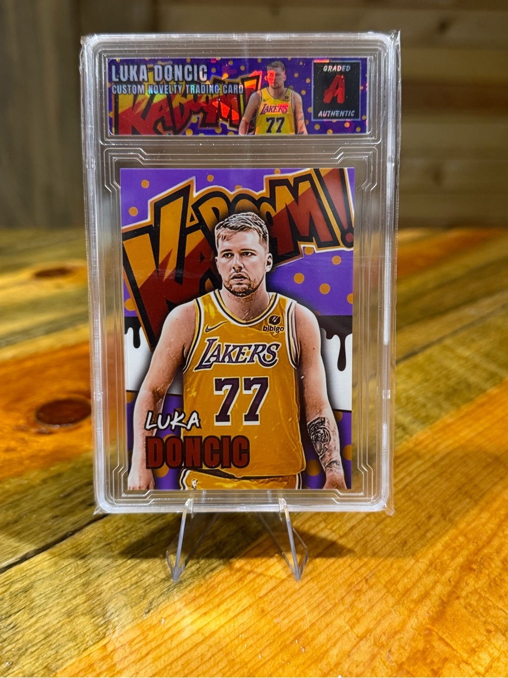 Luka Doncic Los Angeles Lakers ‘Kaboom!’ Custom Basketball Slab